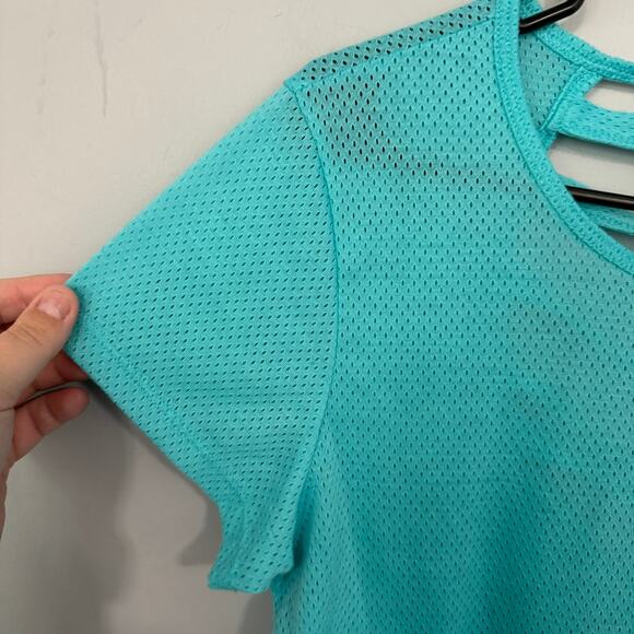 Athletic Works Mesh Active Wear Top w/ Strappy Back Size Large / 12 - 14 - Picture 3 of 6